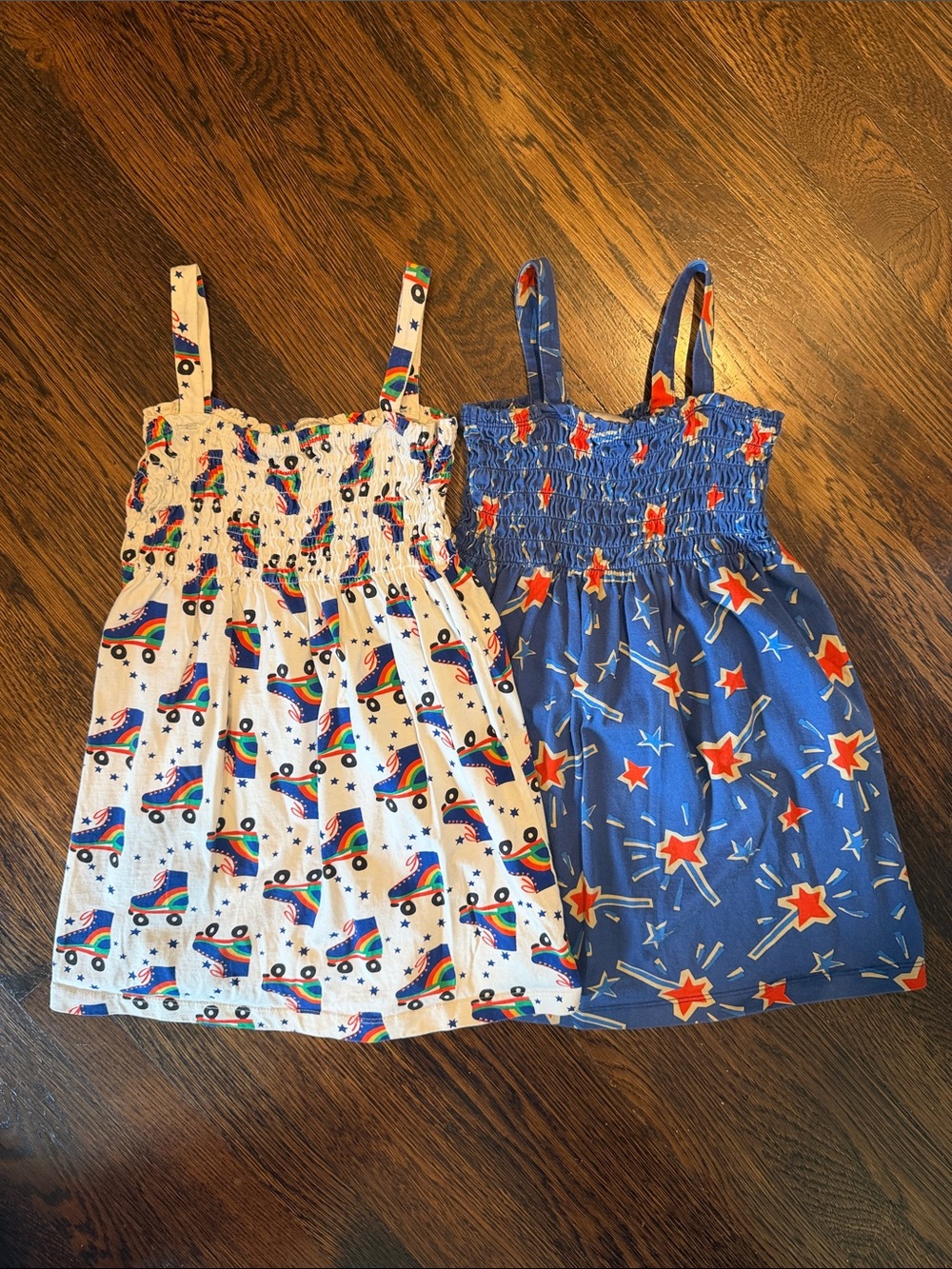 Hanna Andersson Bundle of Rainbow Roller Skate & Star Print Sundress
